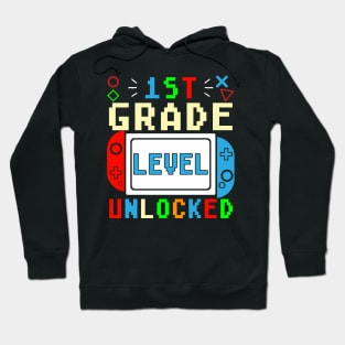 1st Grade Level Unlocked Video Game Hoodie